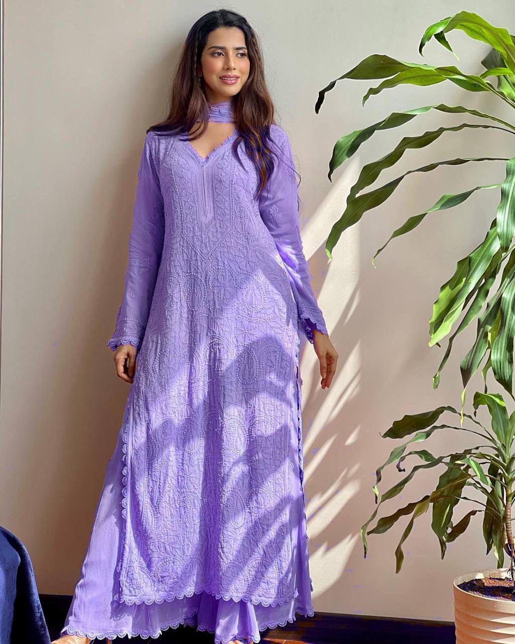 Kurti Palazo with Dupatta Set