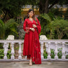 Anarkali embroidery kurta pant with dupatta set