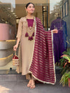 Designer Embroidered Cotton Suit Set