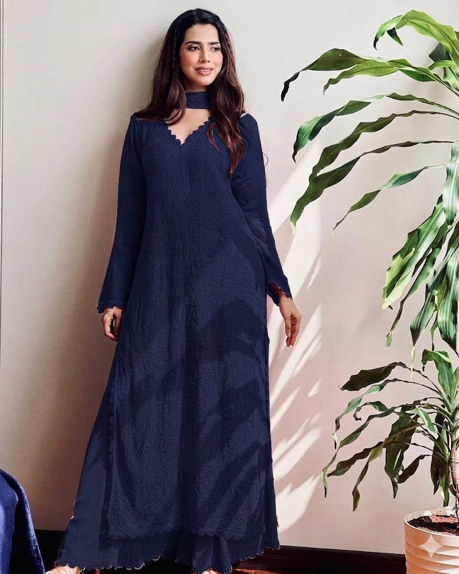 Kurti Palazo with Dupatta Set
