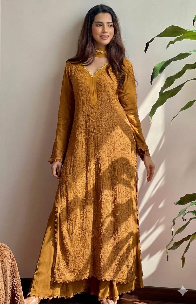 Kurti Palazo with Dupatta Set