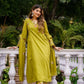 Anarkali embroidery kurta pant with dupatta set