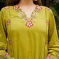 Anarkali embroidery kurta pant with dupatta set