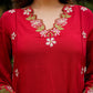 Anarkali embroidery kurta pant with dupatta set