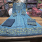 Printed Cotton Anarkali Kurti with Plaazo & Mulmul dupatta